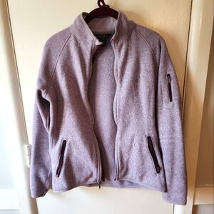 Eddie Bauer Purple Fleece Lined Sweater size M